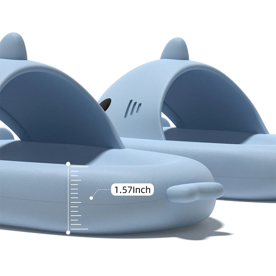 Shark Slippers – Soft Cloud Slides for Women & Men | Indoor/Outdoor EVA Mules | Beach & Bathroom Sandals