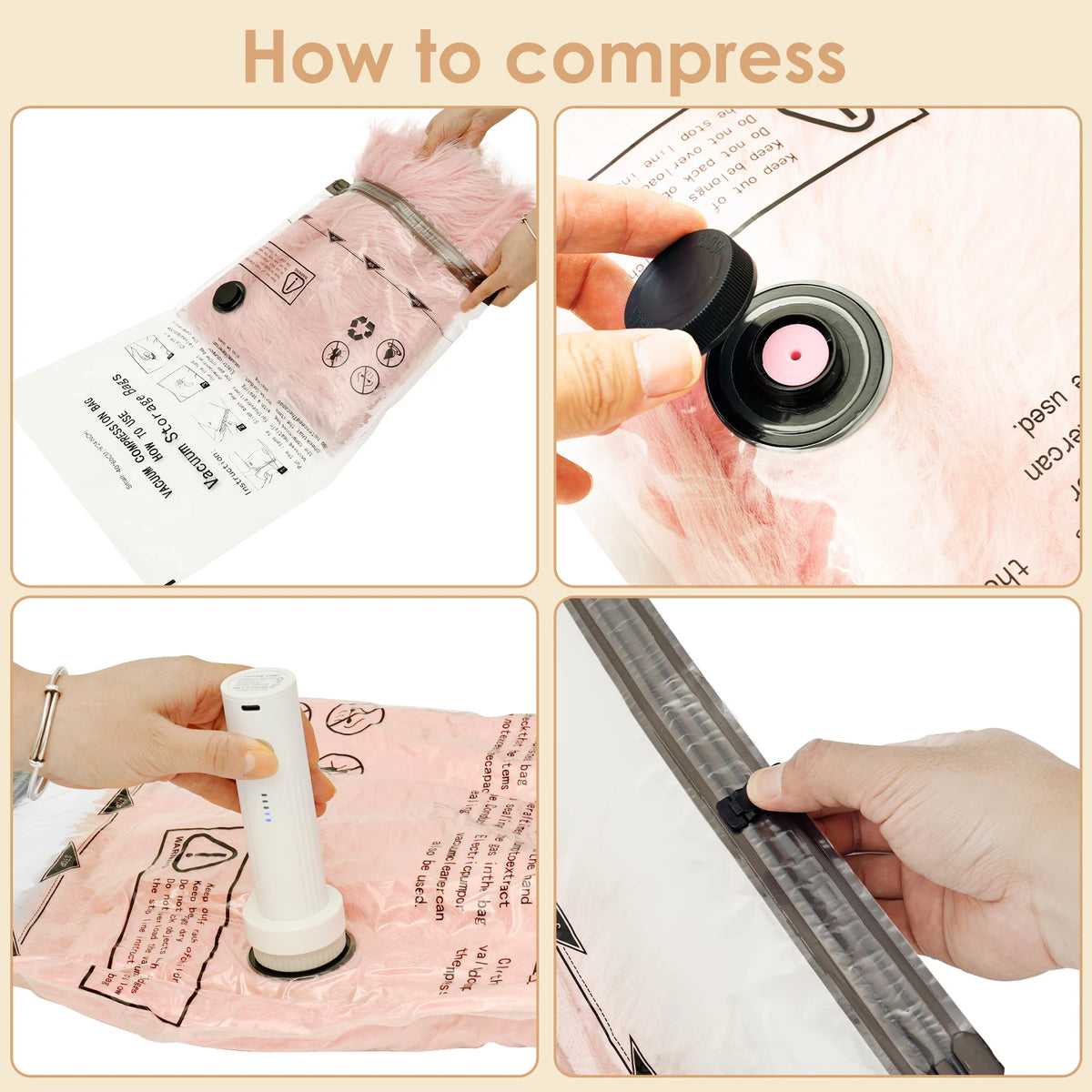 Vacuum Storage Bag Set with USB Electric Pump