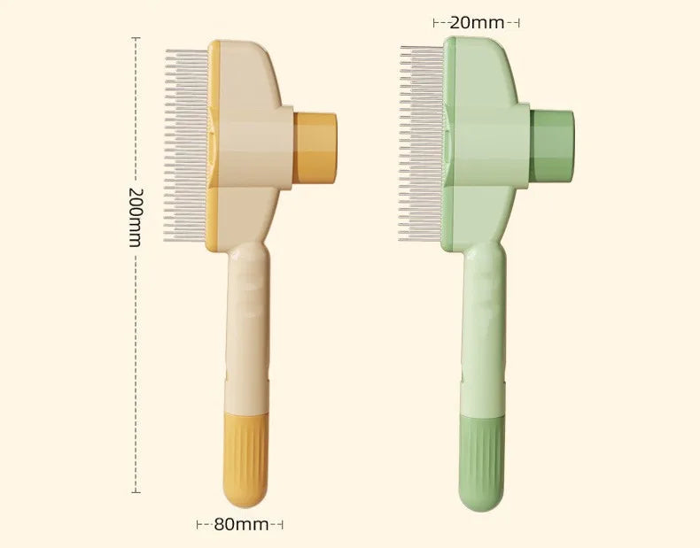 Self-Cleaning Pet Grooming Brush with One-Button Hair Removal – Deshedding & Massage Brush for Dogs and Cats – Suitable for Long & Short Hair