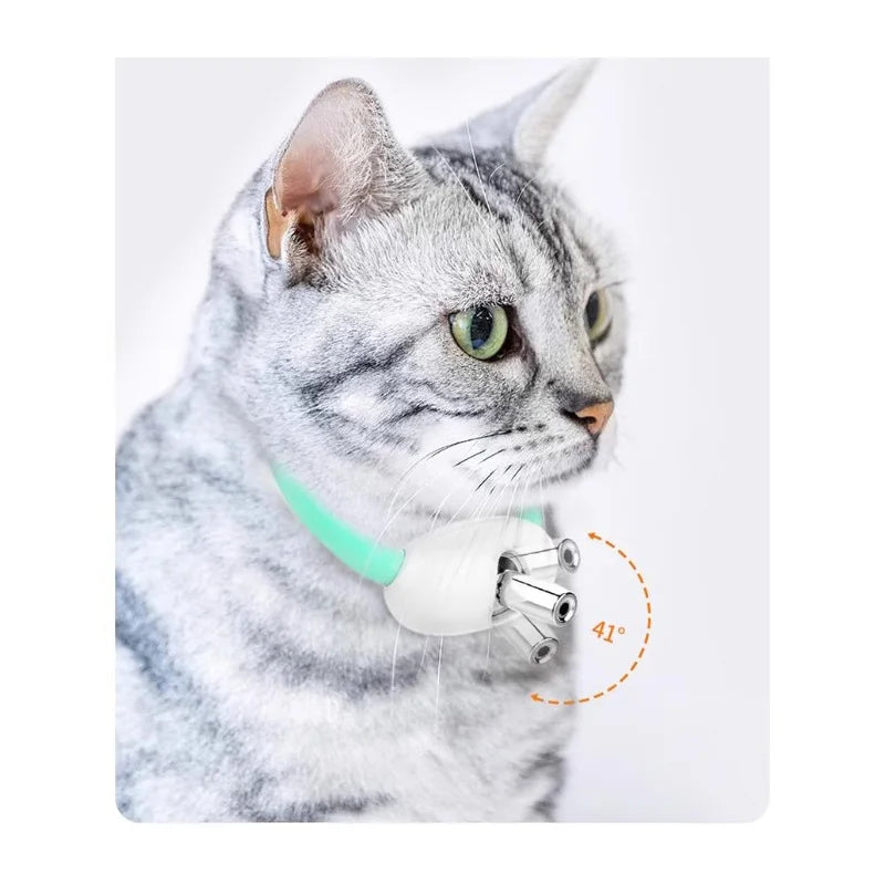 Smart Laser Tease Cat Collar – USB Rechargeable, Automatic Interactive Toy for Kittens & Cats