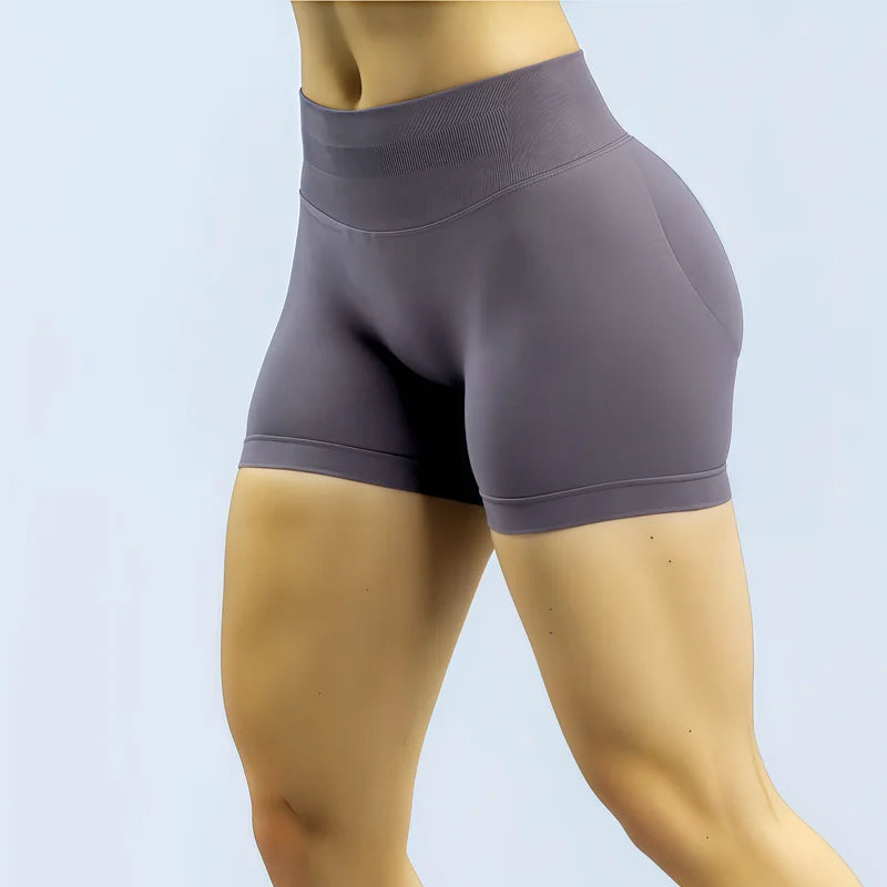 Women’s Seamless Biker Shorts – 4.5″ Low-Waist Fitness & Workout Shorts