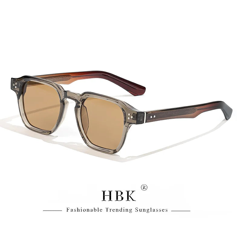 HBK Square Gradient Sunglasses — UV400 Vintage Style for Men