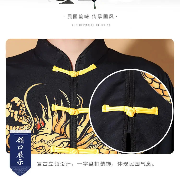 2025 festival performance martial arts clothes dragon and lion dance drum training costume new classic kungfu exercise tracksuit