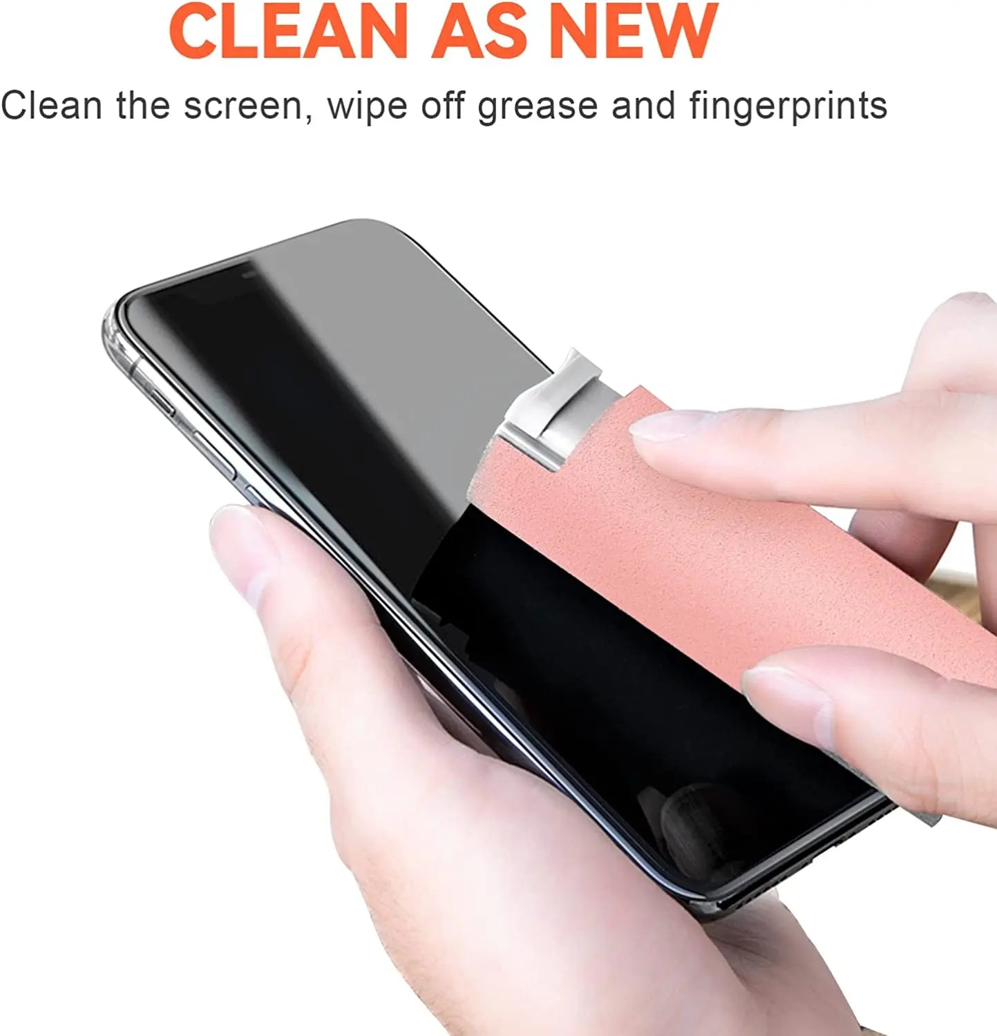 2-in-1 Portable Phone & Tablet Screen Cleaner Spray with Microfiber Cloth – Touchscreen & Glass Cleaning Set