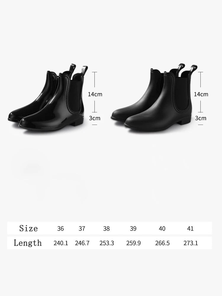 Women’s Chelsea Rain Boots – Waterproof, Anti-Slip, Comfortable Garden Shoes with Fashion Rubber Sole (2025 Style)