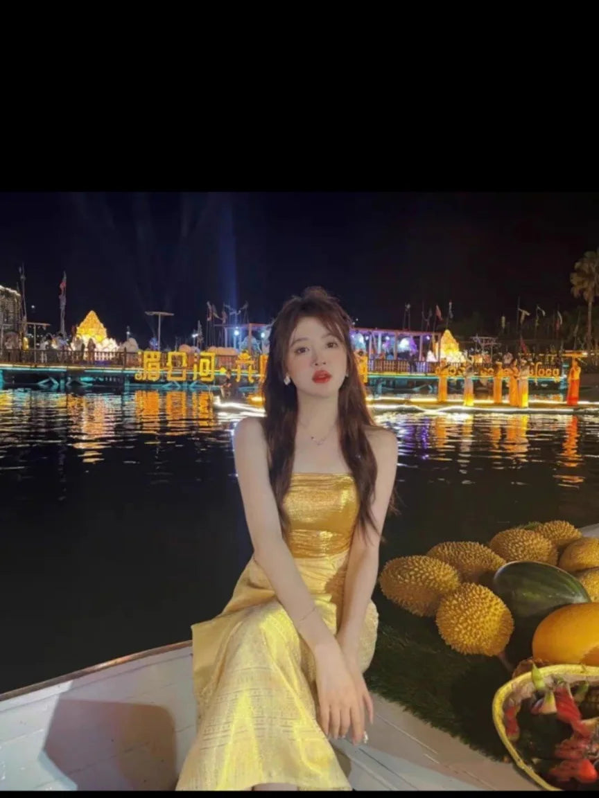 Women’s Thai Traditional Clothing Set (2-Piece) – Dai Minority Ethnic Dress, Retro National Costume for Dance, Cultural Events & Photoshoots