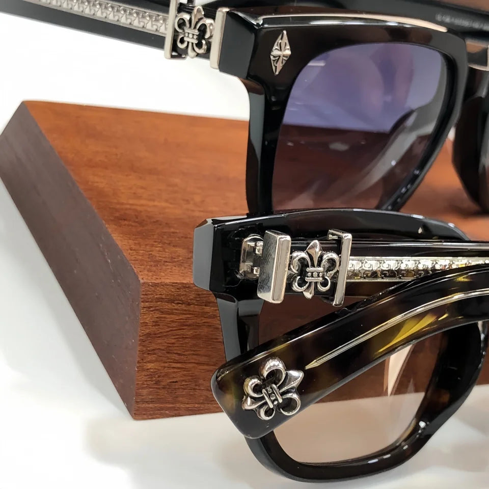 Charmlibrary Acetate Punk Sunglasses — UV400 Gradient Retro Eyewear