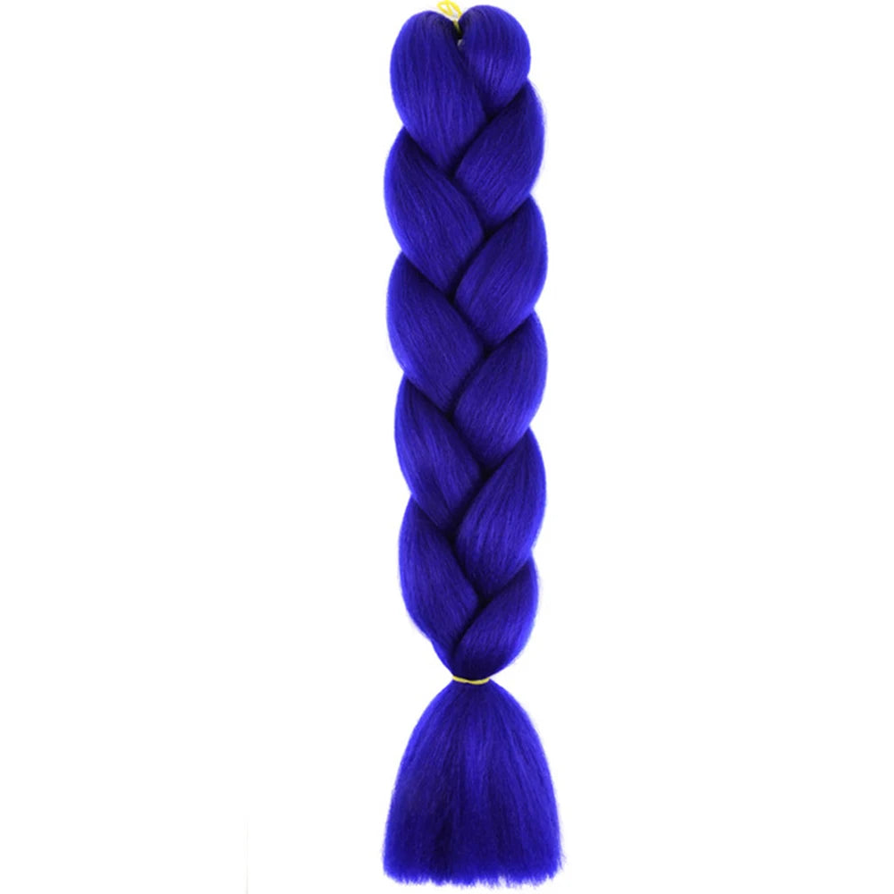 GlowStrands 24” Jumbo Braids for Kids & Adults – Ombre Kanekalon Hair Extensions, Easy Styling & Natural Feel