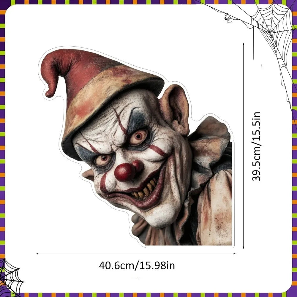 Halloween Spooky Face Static Window Cling