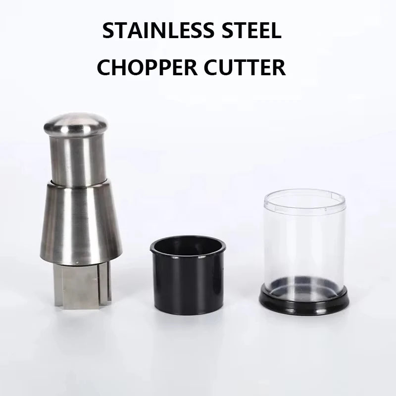 Manual Garlic Press & Onion Chopper – Hand Press Garlic Crusher, Fruit & Vegetable Mini Chopper, Kitchen Prep Tool