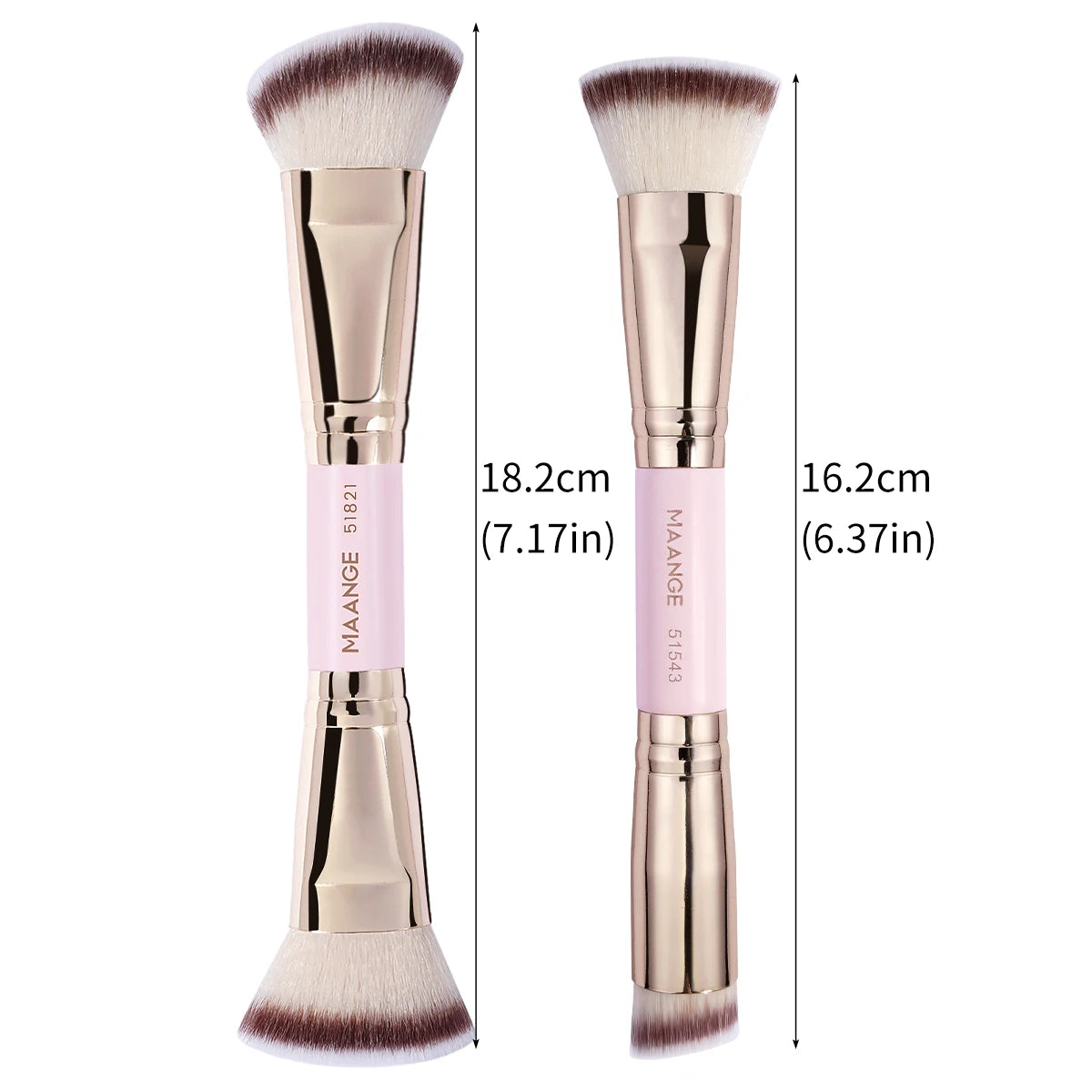 2PCS Foundation Brush Set – Liquid, Cream & Powder Makeup Brushes for Blending, Buffing, Contour & Concealer
