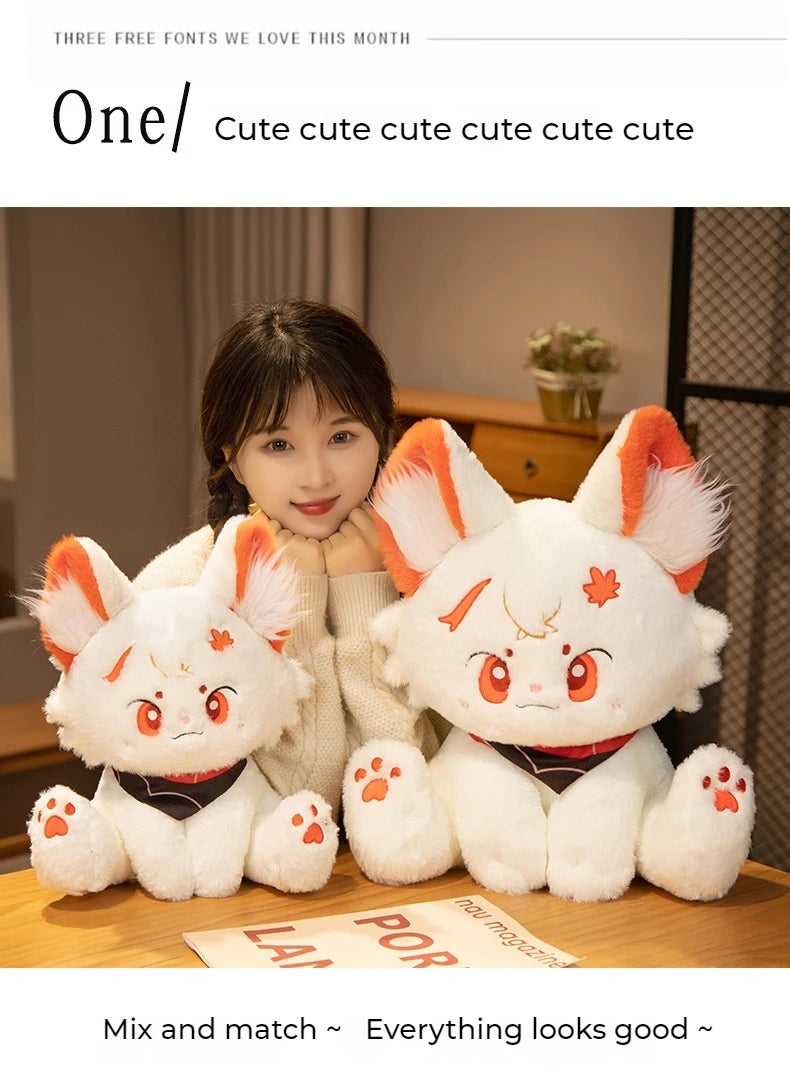 Adorable 42CM Genshin-Inspired Cat Plush – Kazuha, Scaramouche & Xiao | Soft Anime Pillow Toy for Fans & Gift Giving