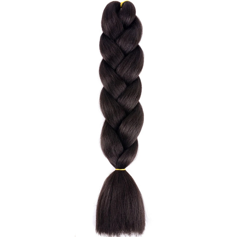 GlowStrands 24” Jumbo Braids for Kids & Adults – Ombre Kanekalon Hair Extensions, Easy Styling & Natural Feel