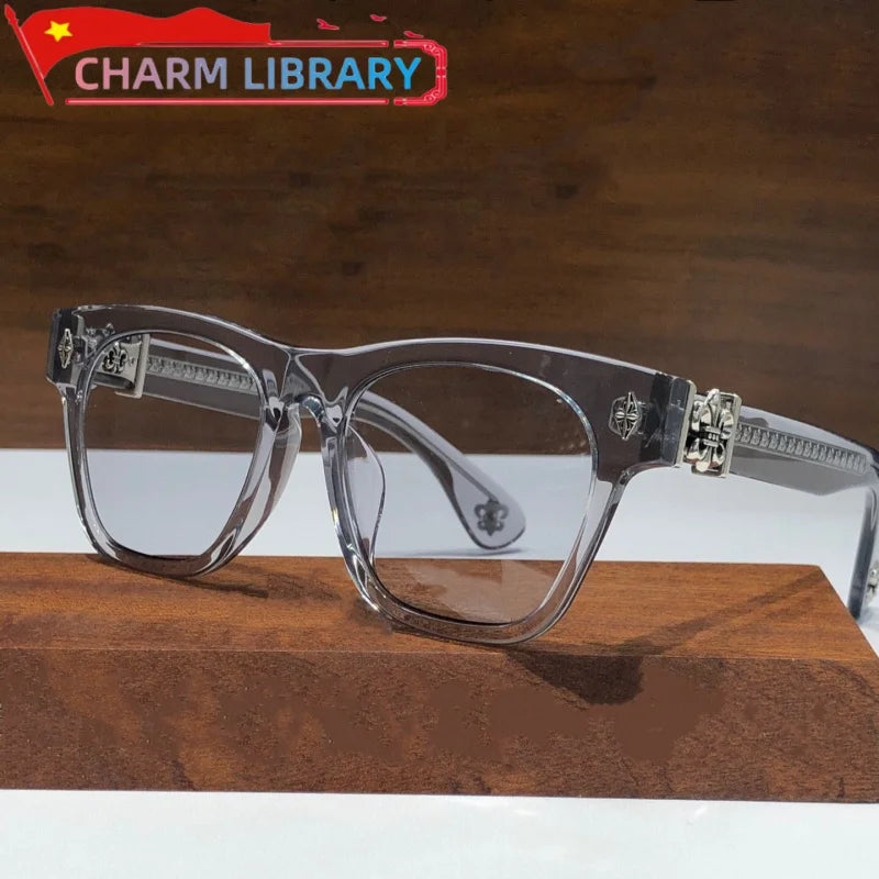 Charm Library Acetate Rectangle Sunglasses — UV400 Retro Style for Women
