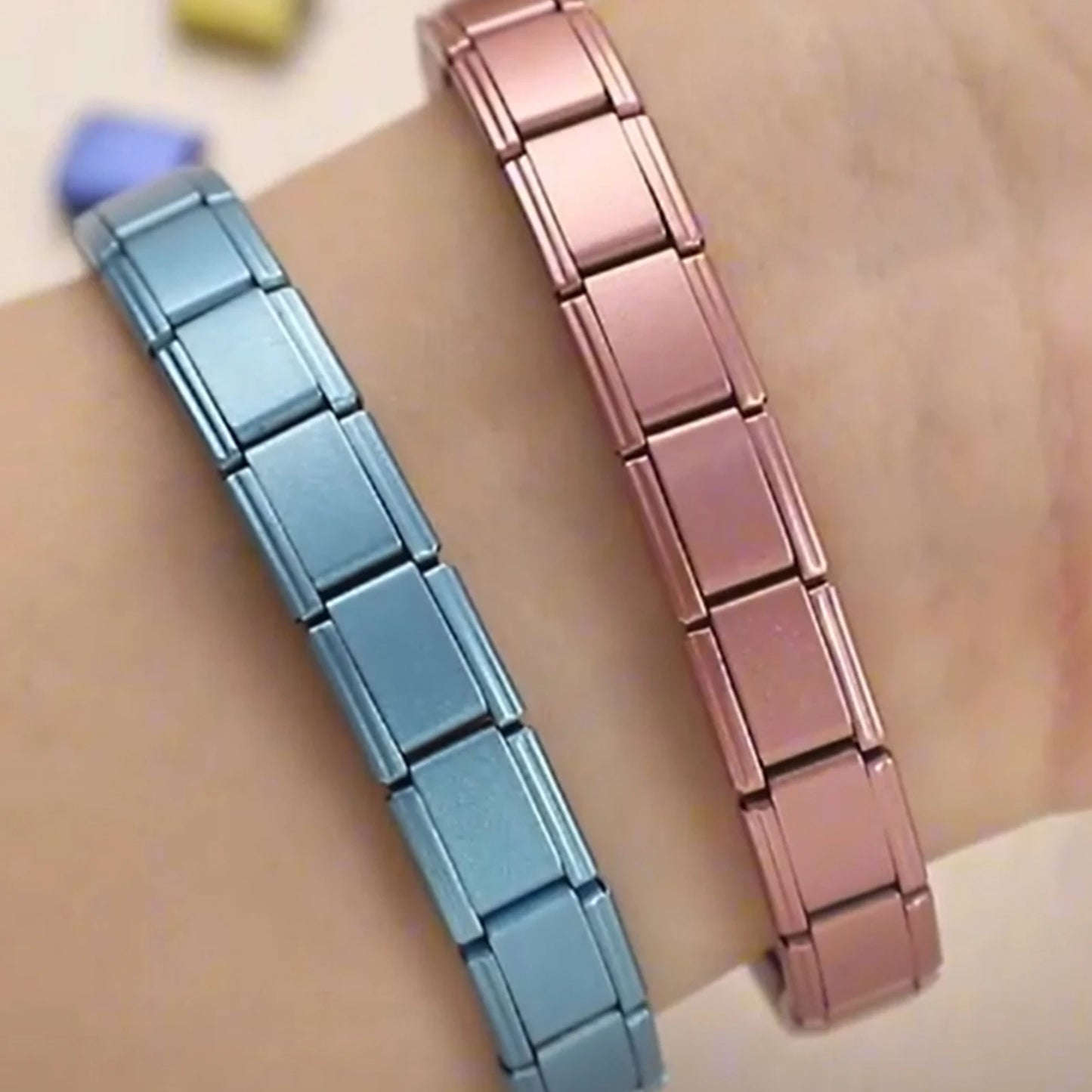 Creative Christmas Bracelet – High-Quality Stainless Steel 9mm Wide Elastic Charm Bracelet for Women, Perfect Birthday or Holiday Gift