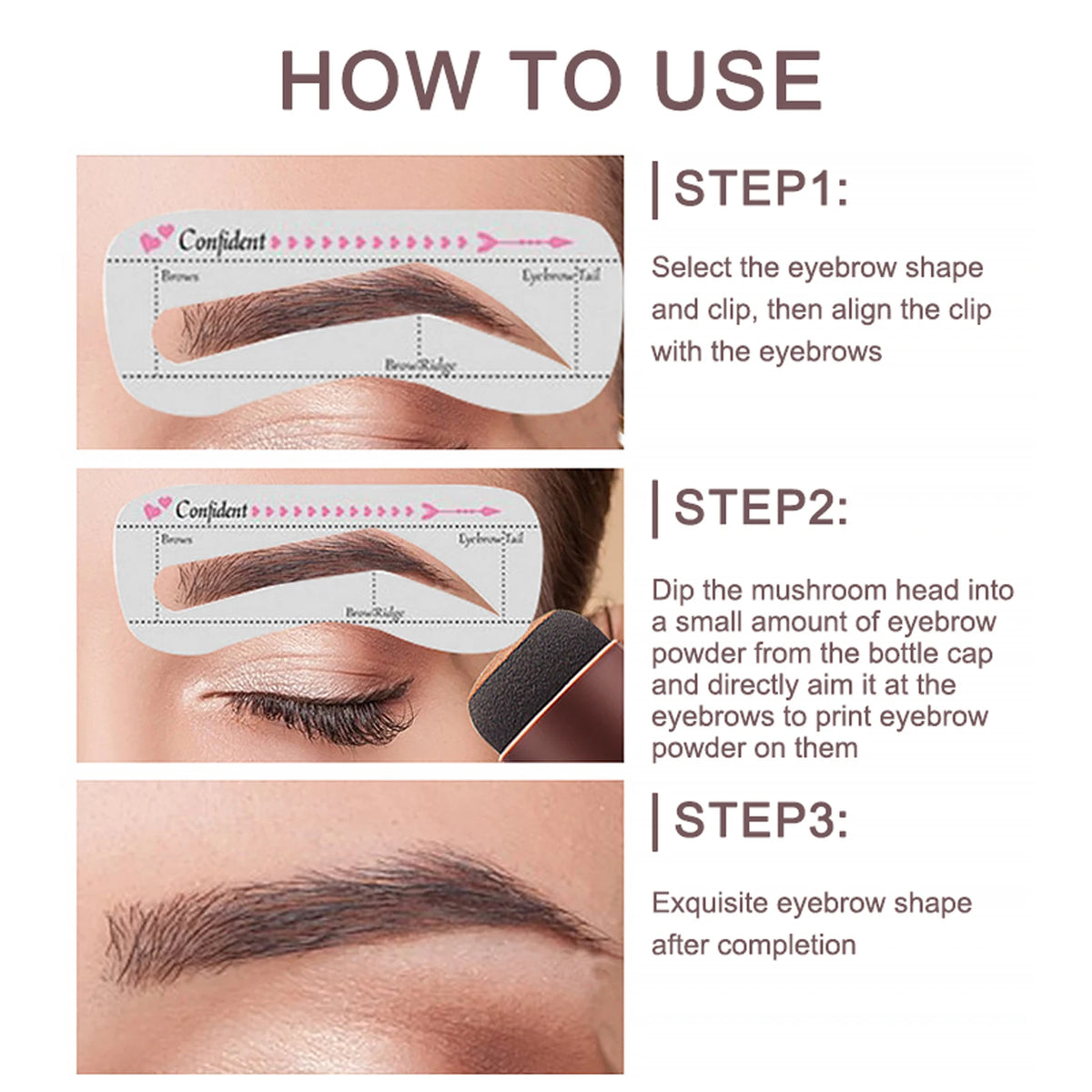 O'CHEAL Eyebrow Stamp Powder and Hairline Touch-Up Kit
