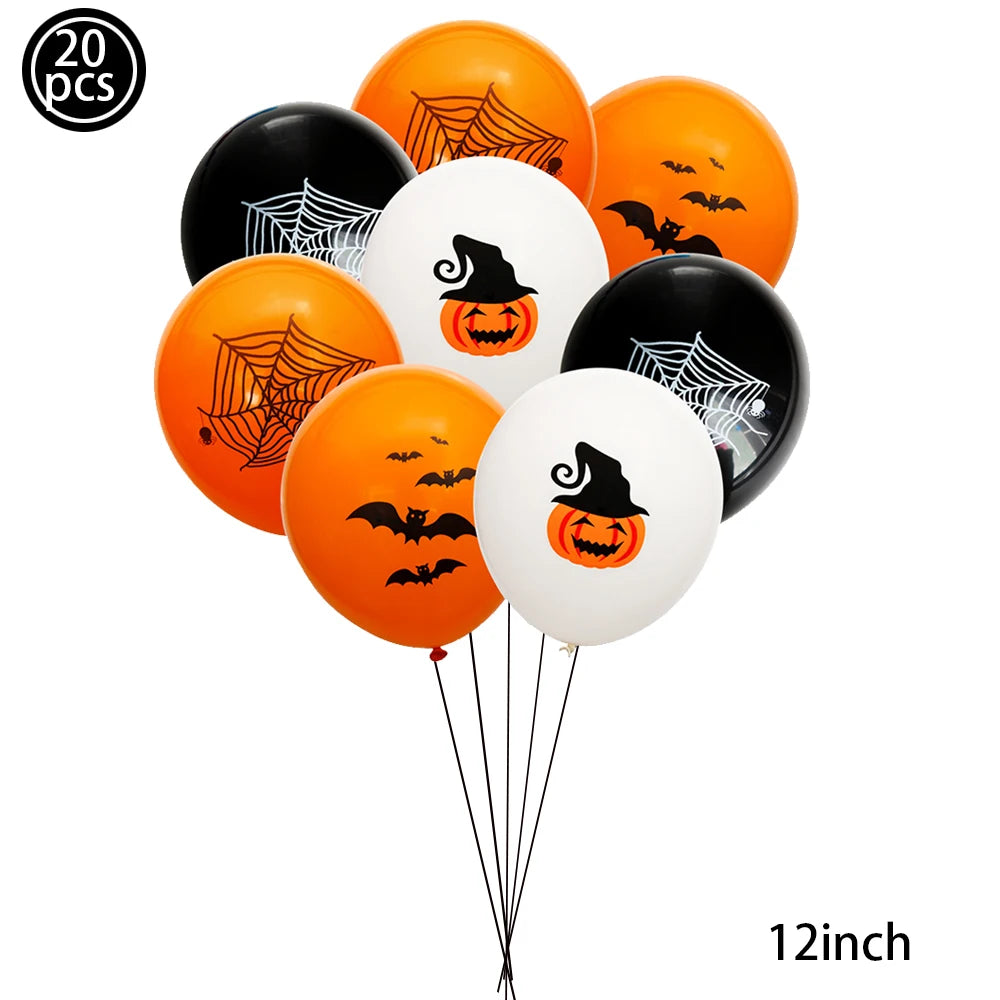 Halloween 12-Inch Latex Balloons for Spooky Party Decorations