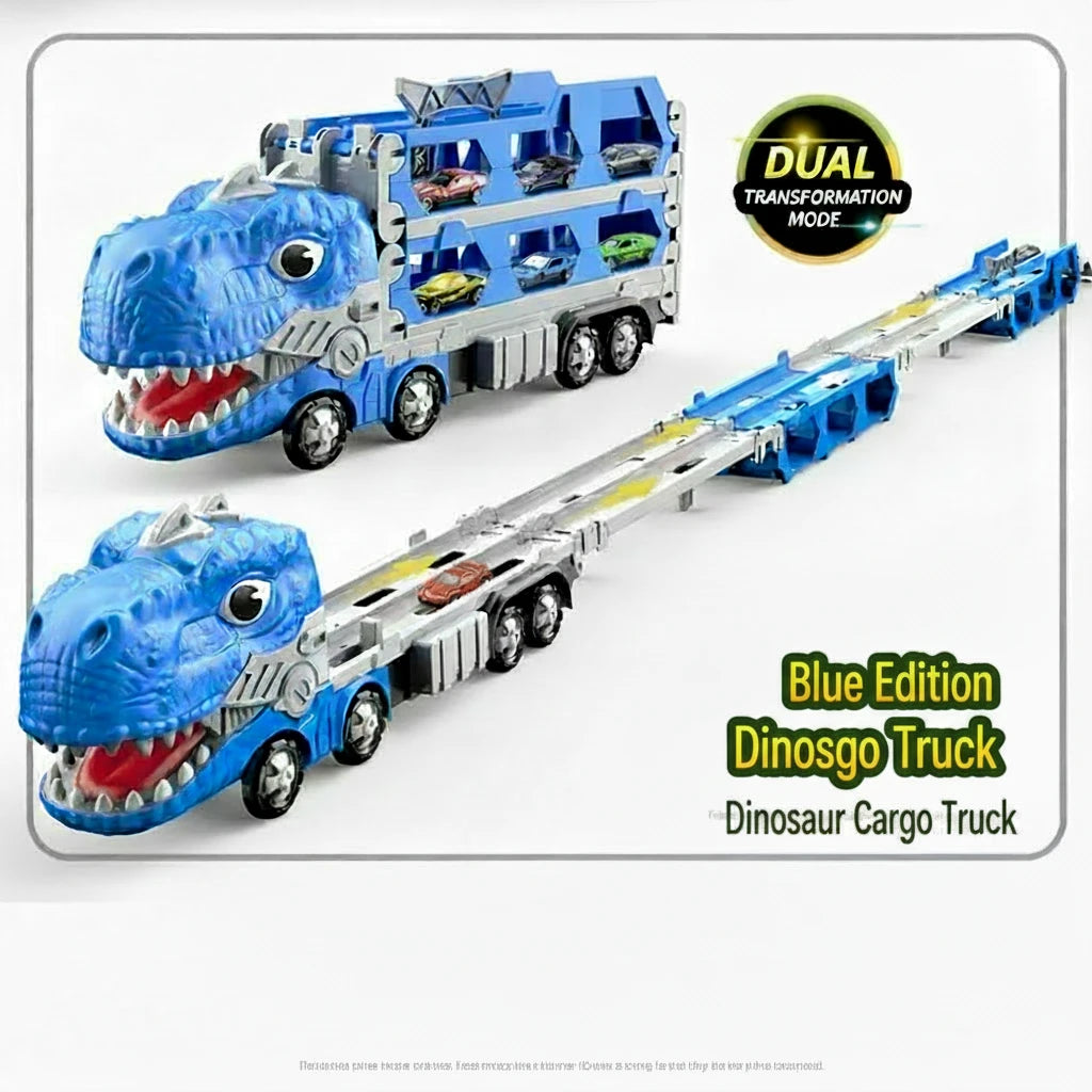 Transforming Dinosaur Toy Truck with Folding Track