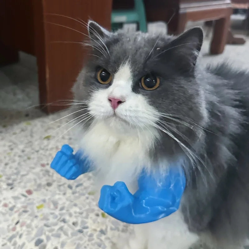 Funny Cat “Muscle Arm” 3D Printed Costume – Hilarious Hulk-Style Pet Cosplay Toy for Cats