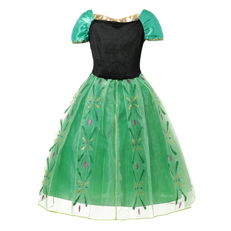 Kids Princess Costume Dress – Full Print Cosplay Outfit for Birthday, Carnival & Party