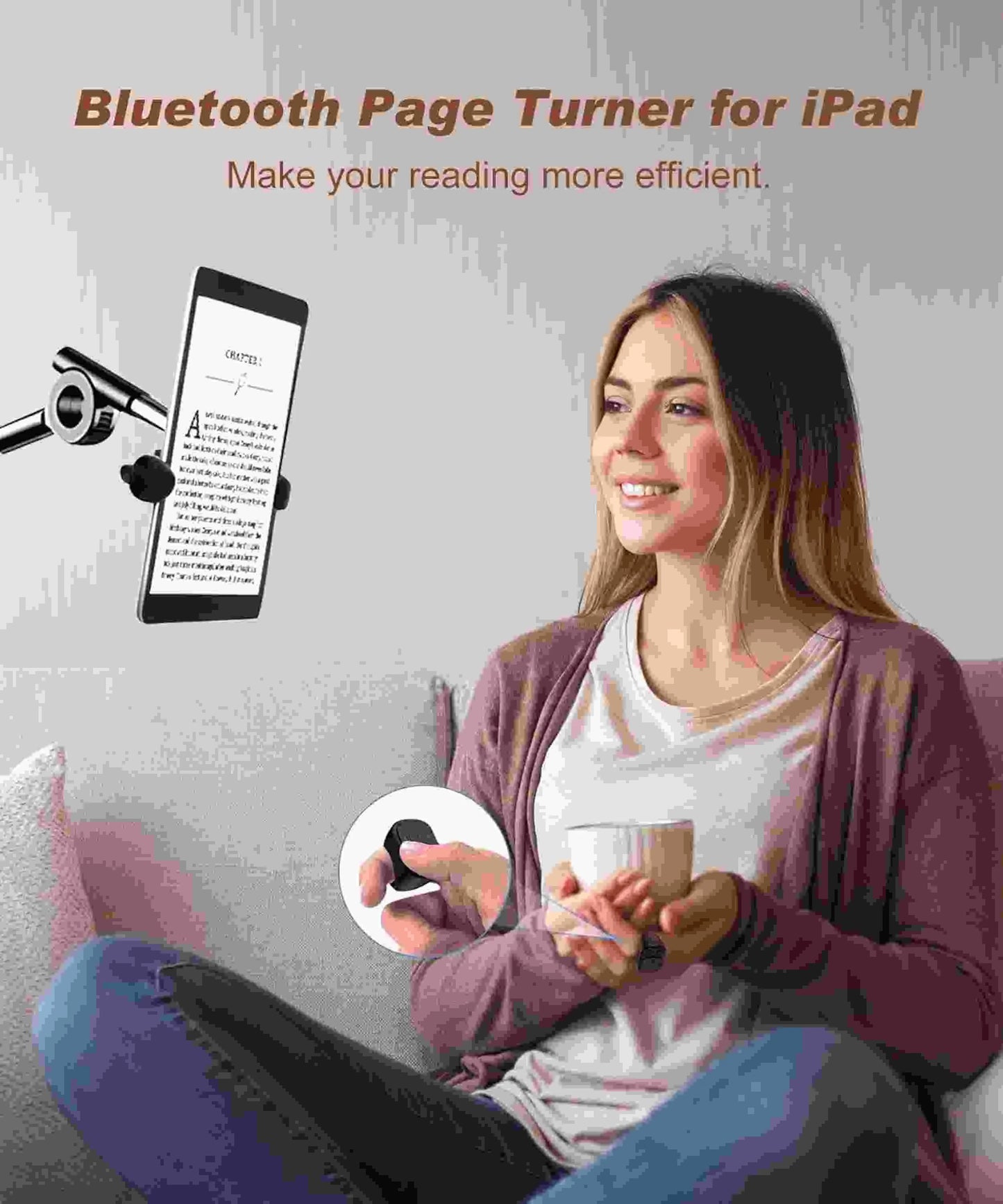 TikTok Scrolling Ring Remote Control – Bluetooth Page Turner & Camera Shutter for iPhone, iPad, Android Phones & Tablets, Remote Scrolling for Short Videos, Music Control & Photography