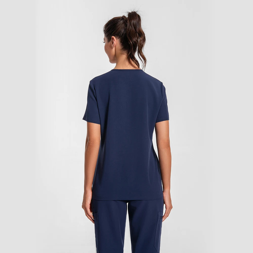 Women’s Antibacterial Scrubs Set – Soft V-Neck Top & Wrinkle-Resistant Pants