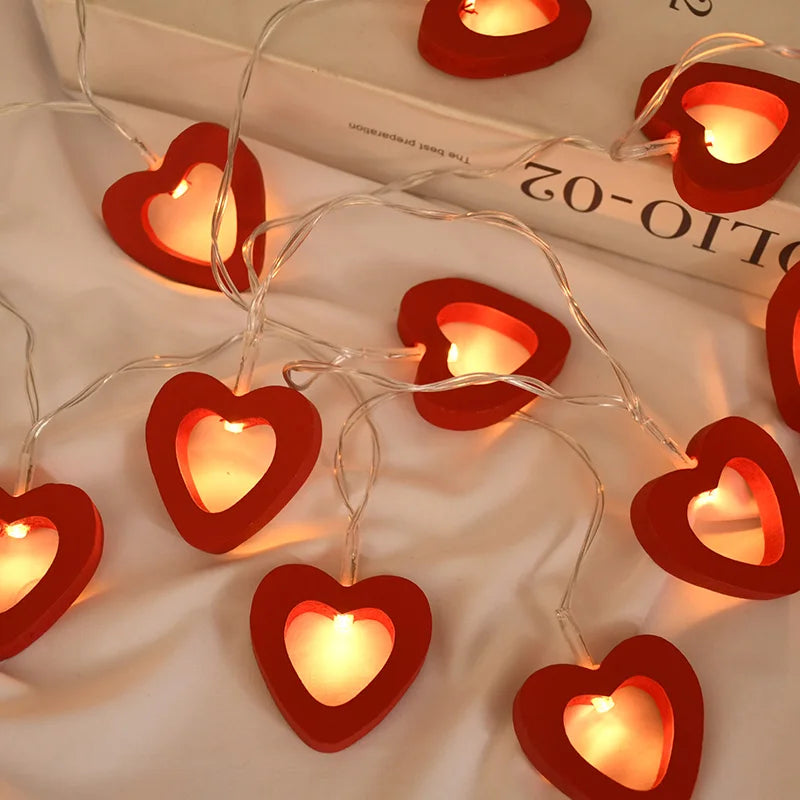 10 LED Heart String Lights – Decorative Garland for Valentine’s Day, Weddings, Birthdays, and Home