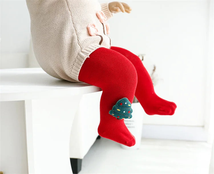 Holiday Baby Girl Tights – Cozy Knitted Pantyhose for Christmas & New Year