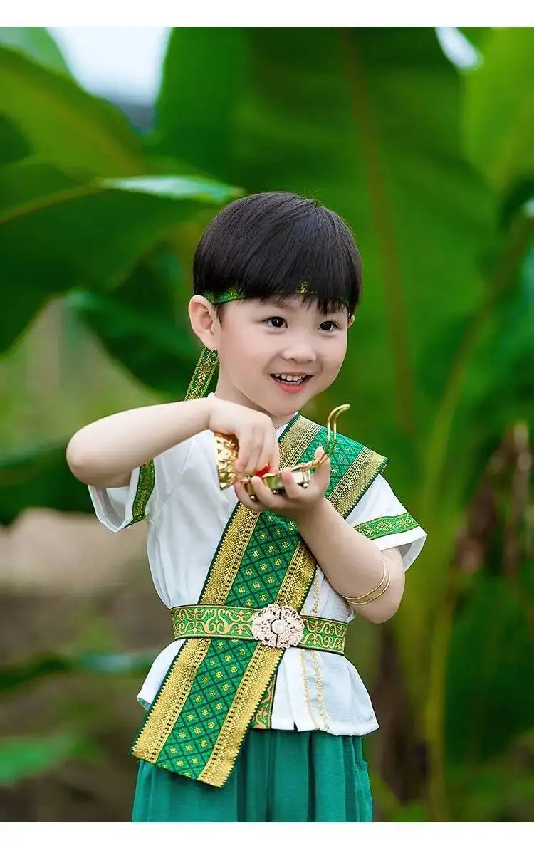 Boys’ Dai Ethnic Clothing Set – Traditional Children’s Costume for Festivals, Cultural Wear & Celebrations