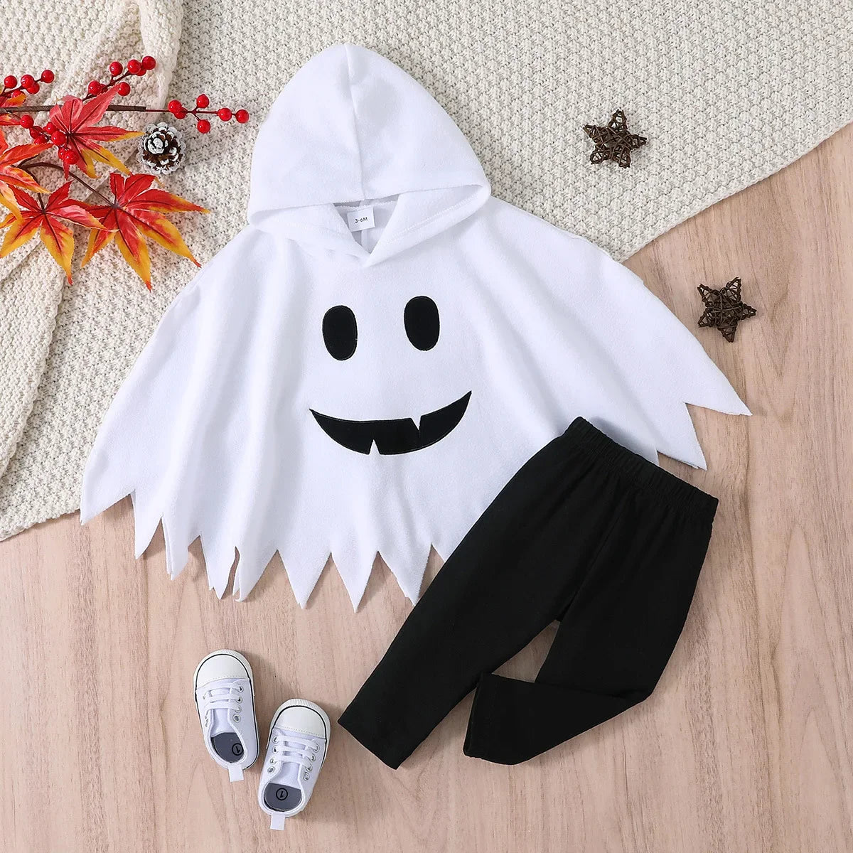 Halloween Ghost Hooded Costume Cape