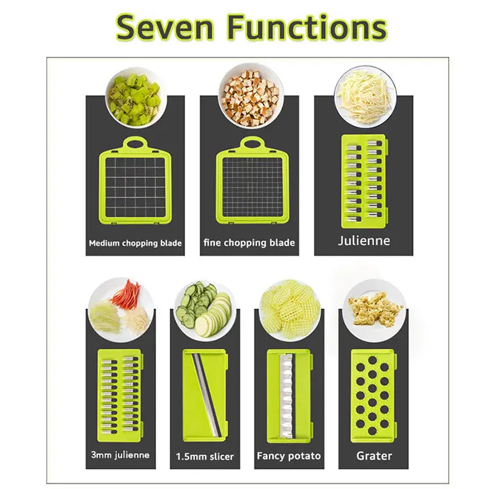 Vegetable Slicer and Grater with Collection Container