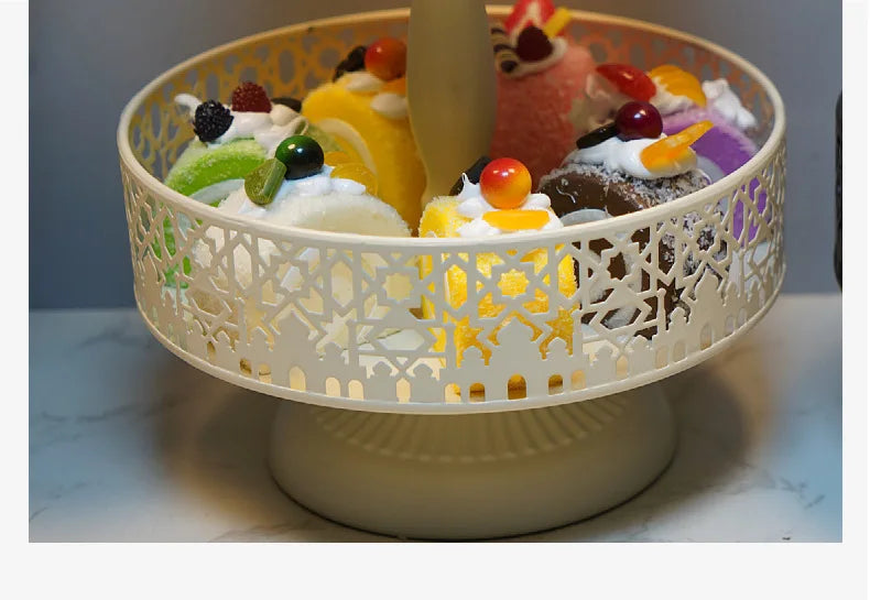 Three-Tier Castle Cake Stand – Multi-Layer Dessert Tray for Parties, Candy Display & Holiday Decoration