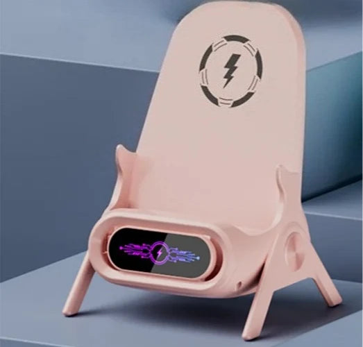 2025 Wireless Magnetic Fast Charger – 3D Cute Stool Design Desktop Stand & Phone Prop