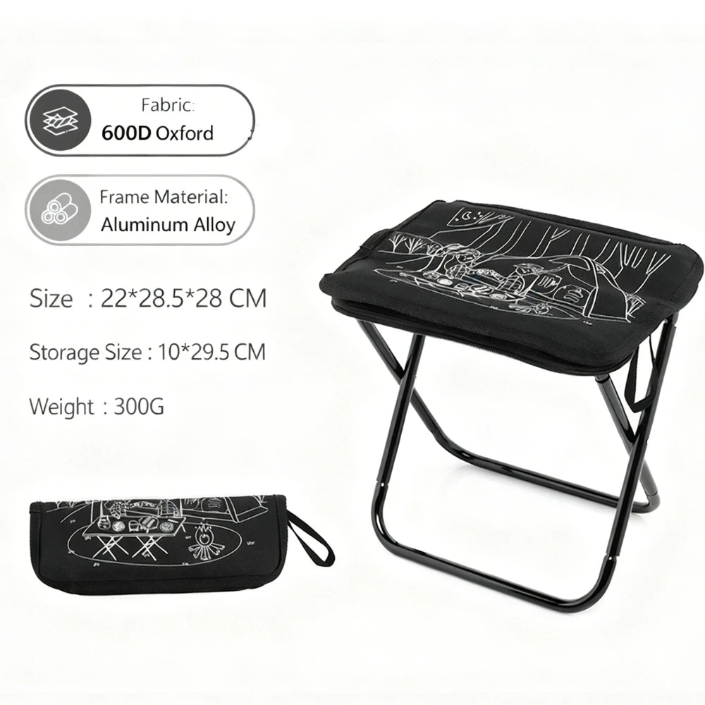 Portable Folding Camping Stool – Lightweight Outdoor Seat | 100KG Capacity | Hiking & Travel