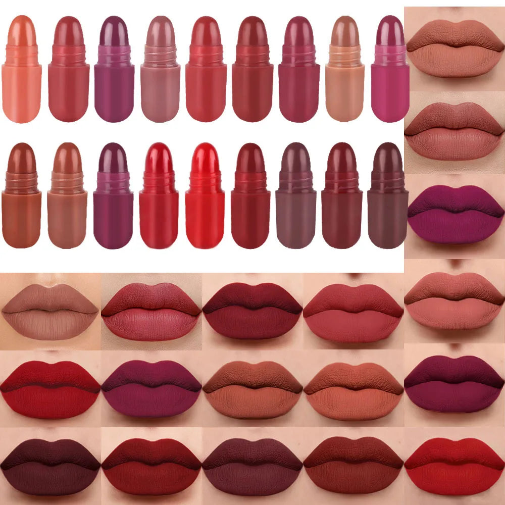 18-Piece Velvet Matte Lipstick Set – Long-Lasting, Waterproof Mini Lipsticks for Everyday Use & Gifting
