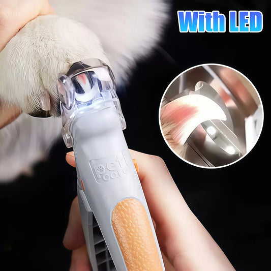 Pet Nail Clipper with LED Light – Stainless Steel Cat & Dog Nail Trimmer