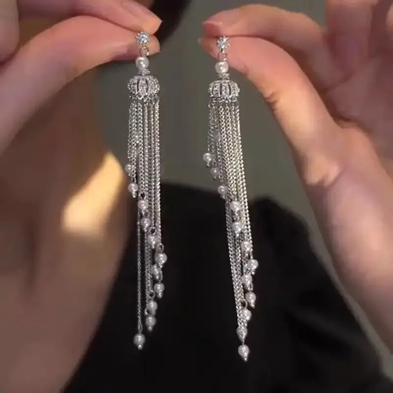 Gorgeous Geometric Drop Earrings for Women with Cubic Zirconia – Luxury Wedding & Party Jewelry