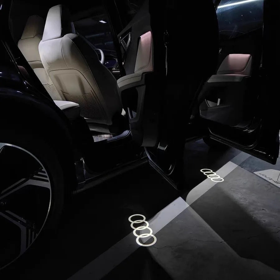2/4Pcs HD LED Car Door Welcome Logo Projector Lights for Audi A3 A4 A5 A6 A7 Q2 Q3 Q5L Q7 S4 S5 S6 S7 TT S Line Accessories
