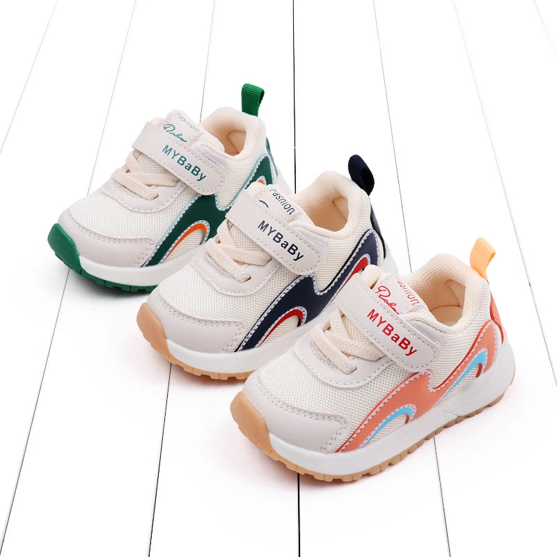 Breathable Soft-Step Toddler Sneakers – Lightweight Anti-Slip Shoes for Boys & Girls (1–3 Years, Spring/Autumn Wear)