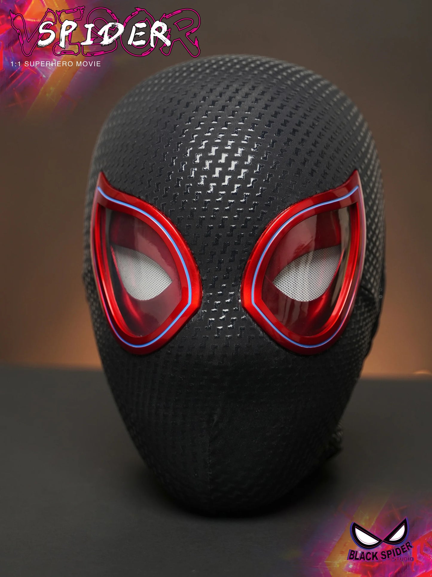 Marvel Miles Morales Spider-Man Moving Eyes Electronic Mask – 1:1 Cosplay Headgear with Remote Control