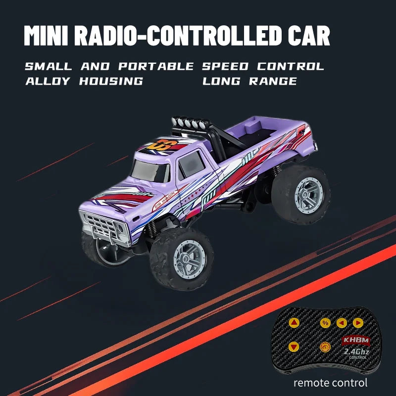 1/64 Scale Mini Alloy Remote Control Car – Portable RC Toy with Up to 60 Minutes Runtime – Fun Electronic Gift for Children