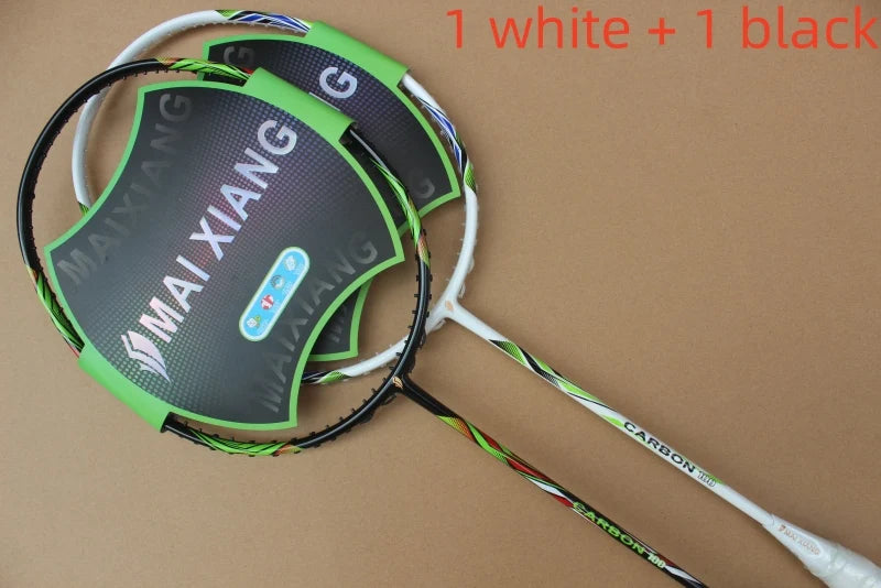 2PCS MAI XIANG-N11 Professional Badminton Rackets – 30 LBS Nano Carbon, High-End Offensive Racquets for Advanced Players