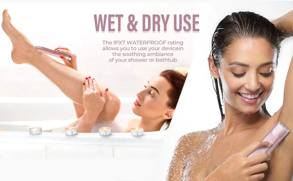 Electric Shaver for Women – 2-in-1 Epilator & Razor | Painless Hair Removal for Body, Legs, Face, Bikini & More