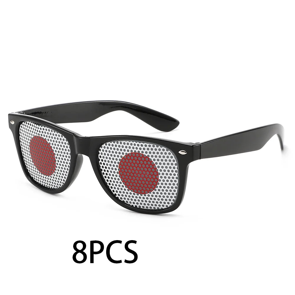 8PCS HD Vision Flag Sunglasses – Football Fan Sports Party Eyewear