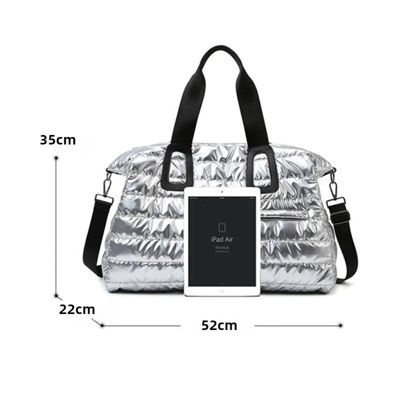 Women’s Travel & Gym Bag – Waterproof Fitness Handbag with Dry/Wet Separation, Perfect for Swimming, Yoga & Sports, Easy Single-Shoulder Carry