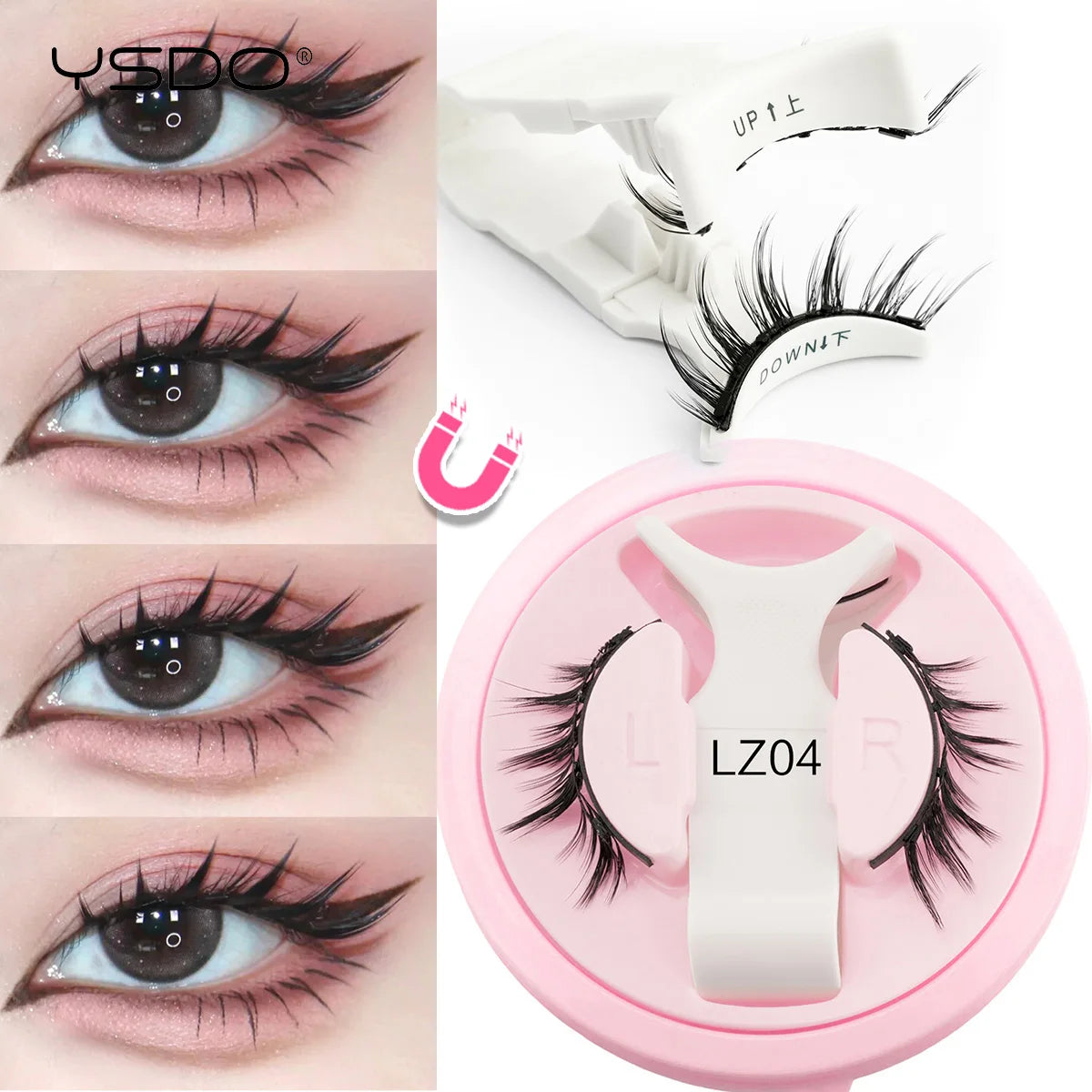 Magnetic Eyelashes Kit – Reusable 3D Mink Lashes | No Glue Needed | Long-Lasting Winged False Lashes with Applicator