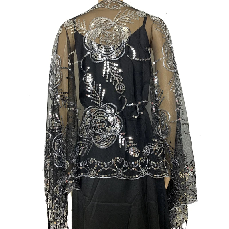 JJYANJIN Tassel Evening Shawl Wrap