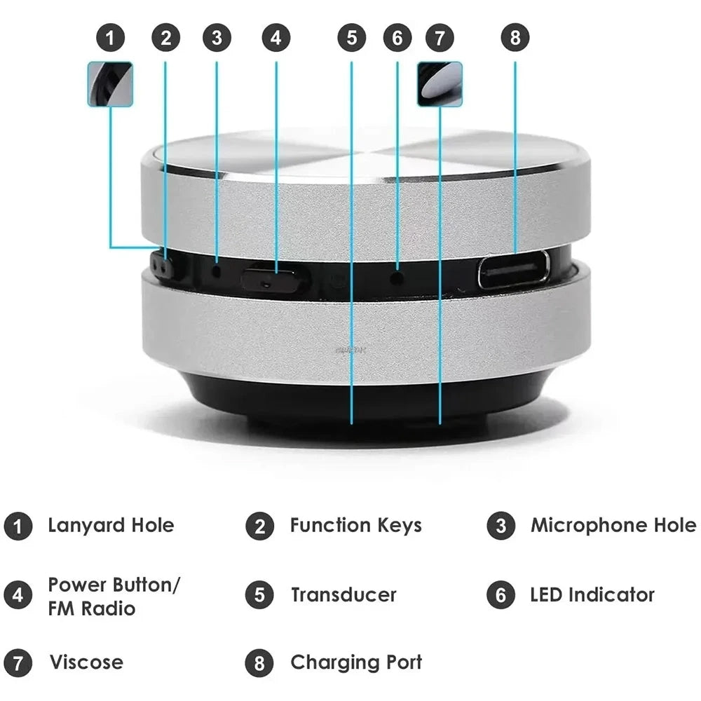 Bone Conduction Bluetooth Speaker – Portable Wireless Speaker with FM Radio