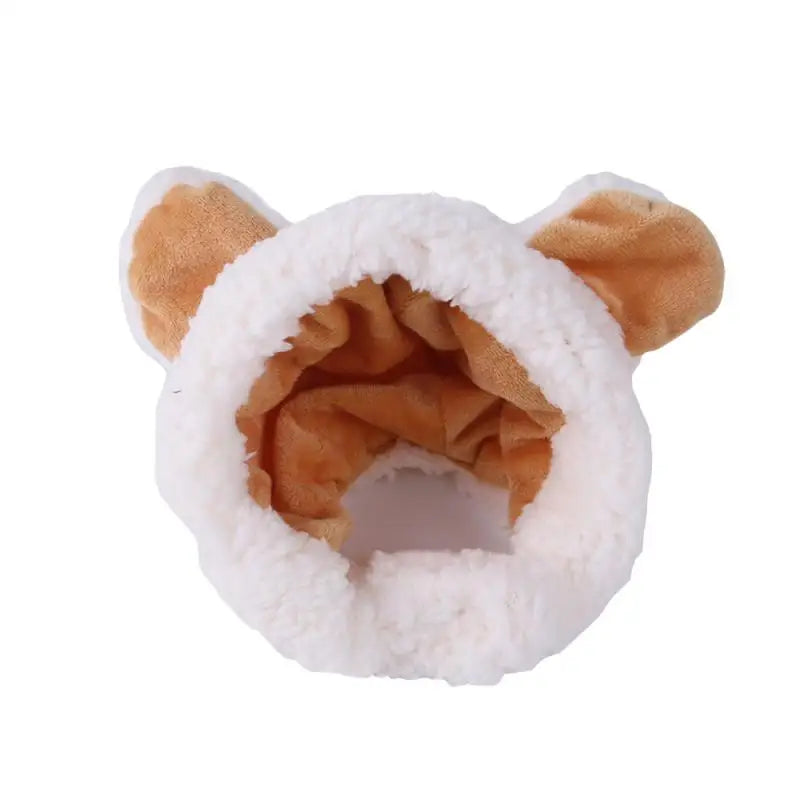 Adorable Bear & Bunny Plush Hat for Cats and Small Dogs – Warm Winter Headwear, Cute Pet Costume Accessory for Christmas and Holidays
