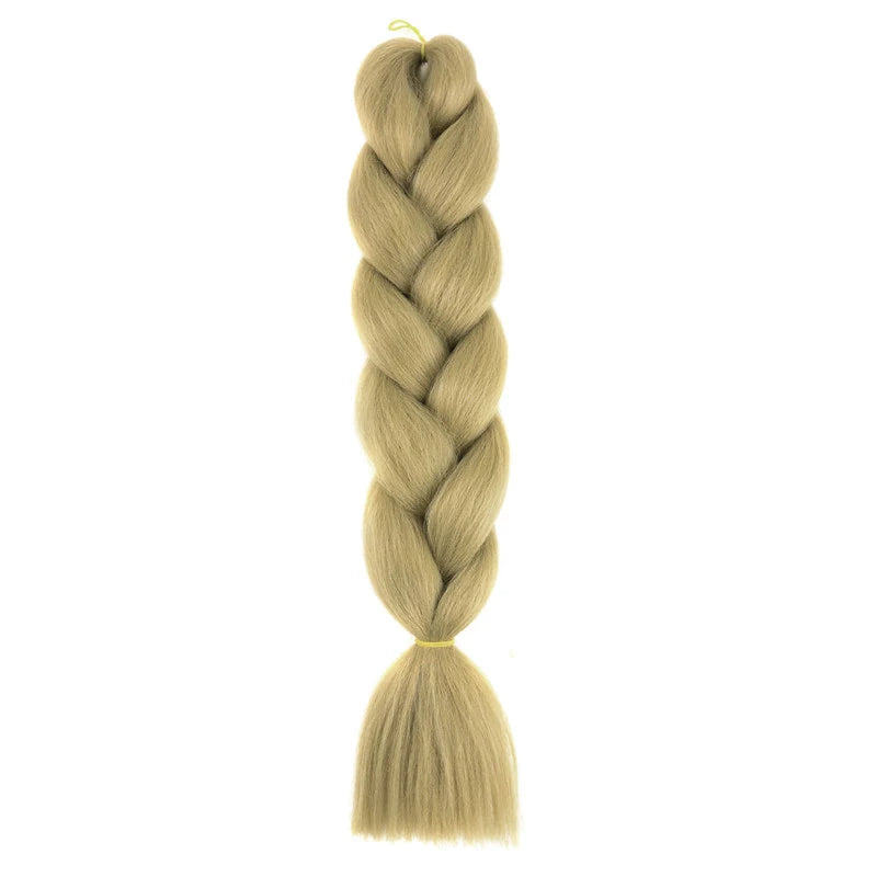 GlowStrands 24” Jumbo Braids for Kids & Adults – Ombre Kanekalon Hair Extensions, Easy Styling & Natural Feel